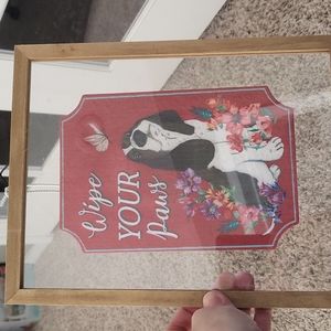 Wipe your Paws wall decor sign new